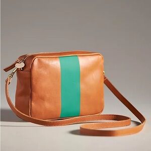 Clare V. Midi Sac Bag Green and Tan Color